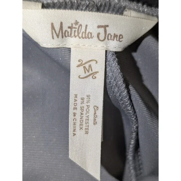 NWOT Matilda Jane Gray Velvet Cropped Ruffle Pants Sz M Boho, Cottage, Hippie - Picture 11 of 12